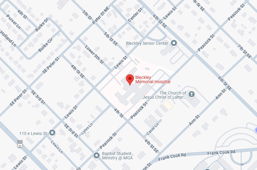 Bleckley Memorial Hospital map